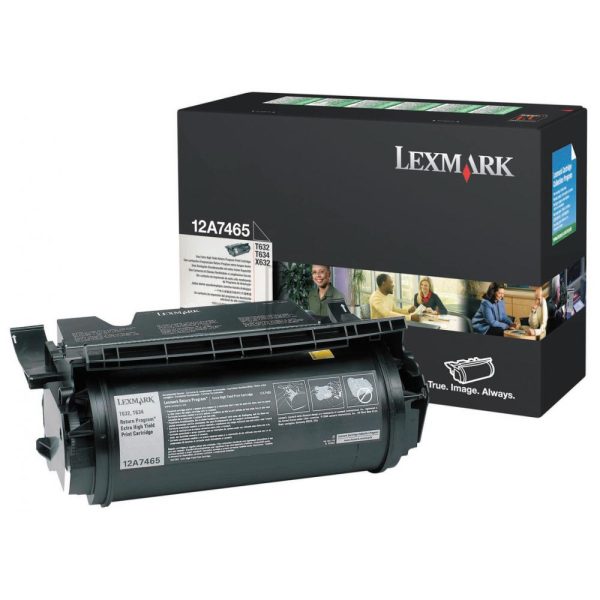 Lexmark Toner-Kartusche schwarz HC plus (12A7465) B-Ware