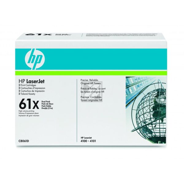 HP Toner-Kartusche 2 x schwarz HC (C8061D, 61XD)