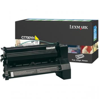 Lexmark Toner-Kartusche Prebate gelb HC (C7700YH)