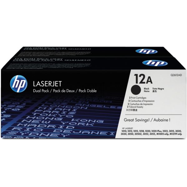 HP Toner-Kartusche 2 x schwarz (Q2612AD, 12AD)